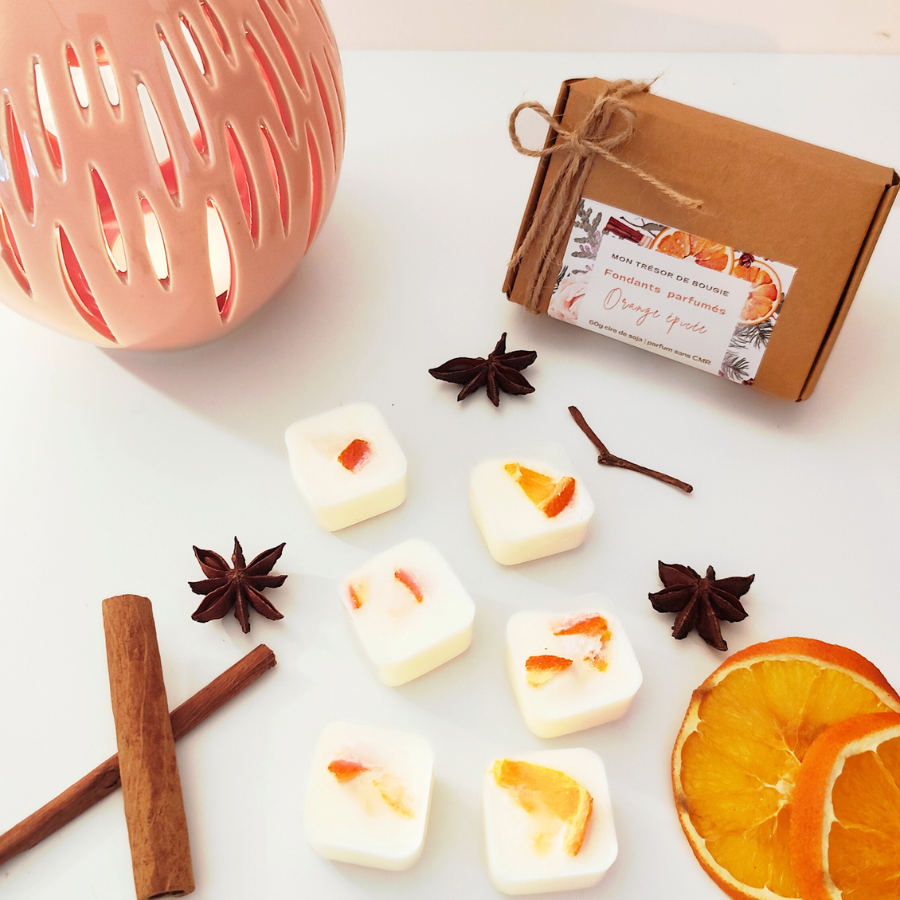 Fondants coffret kraft parfum orange epicée