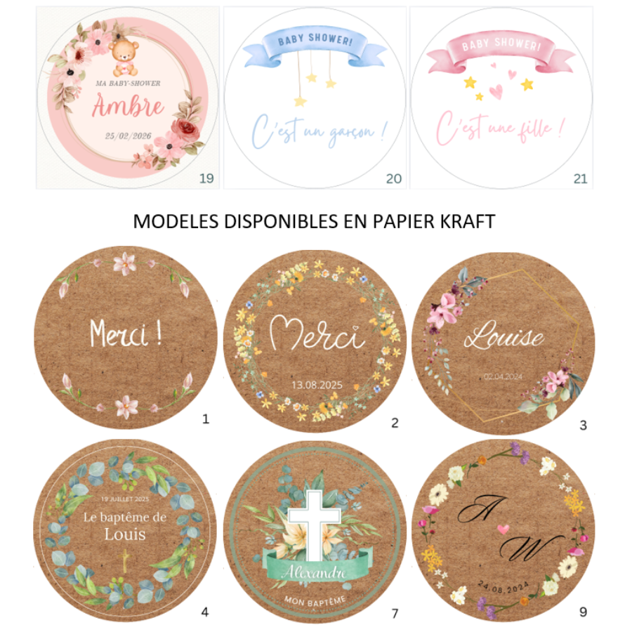 Etiquette bougies evenements, mariages etc. (2)
