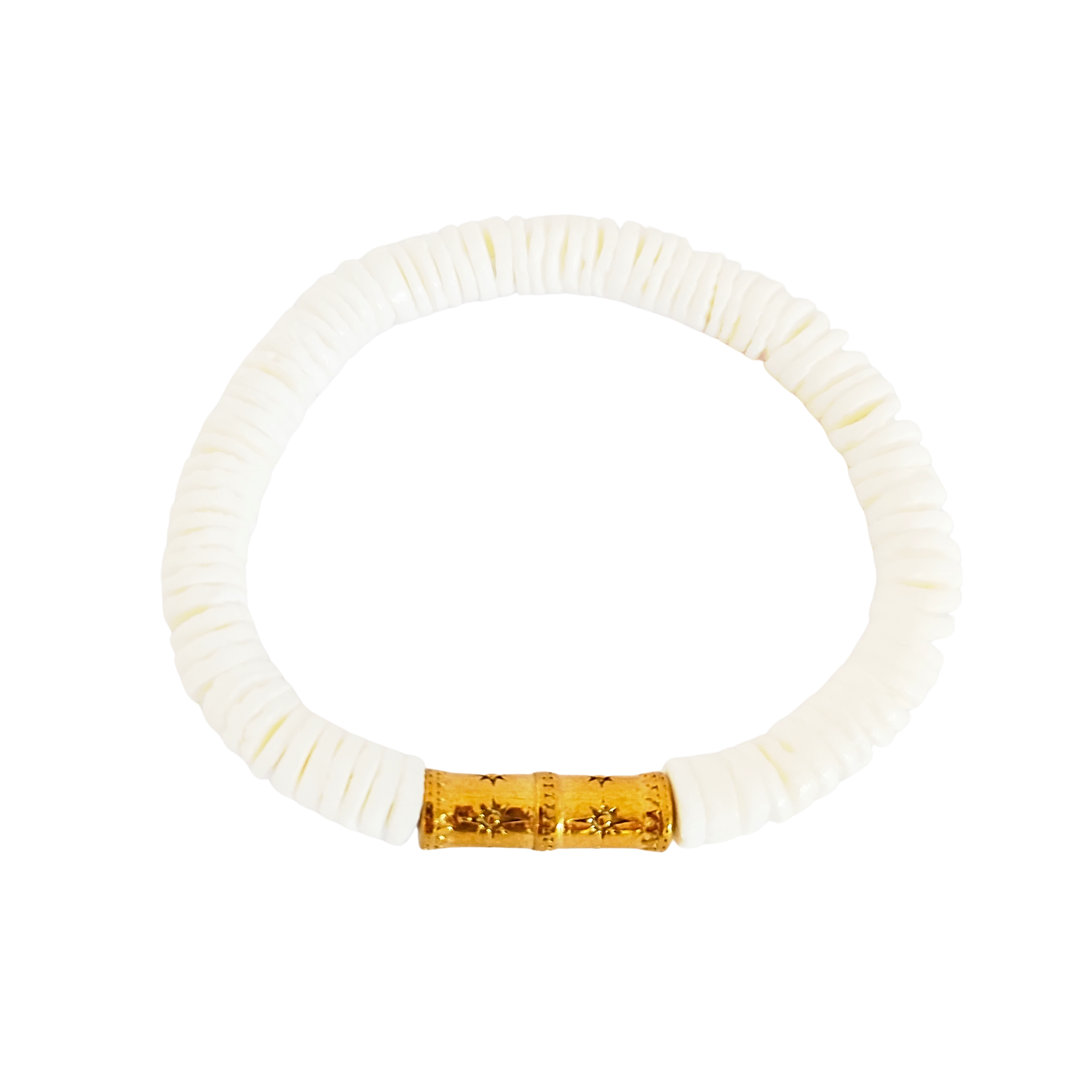 Bracelet rondelles coquillages (10)