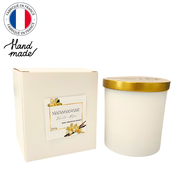 Bougie parfumée  artisanale MADAGASCAR - Vanille (2)