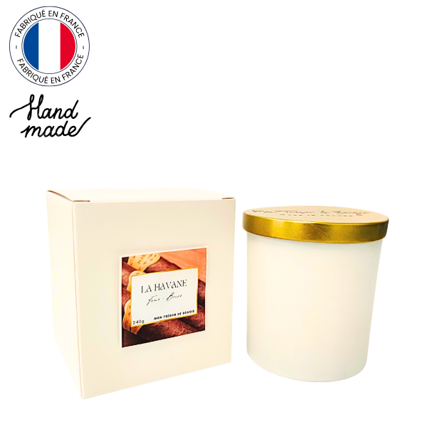Bougie parfumée artisanale LA HAVANE - Fumé boisé et élégant (2)