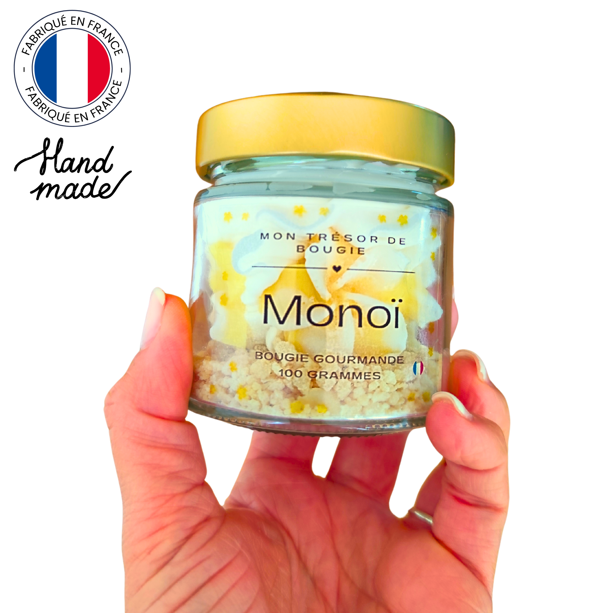 Bougie chantilly - Bougie Gourmande parfum monoï 100g