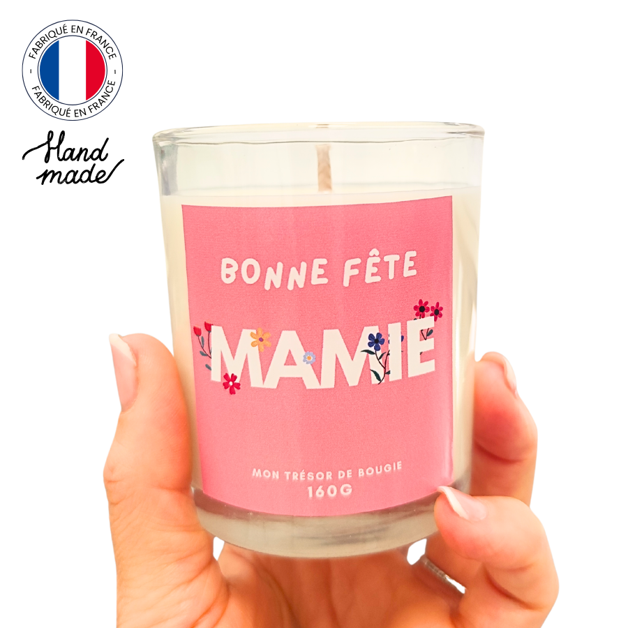 bougie cadeau mamie - bougie parfumée à la cire de soja (1)