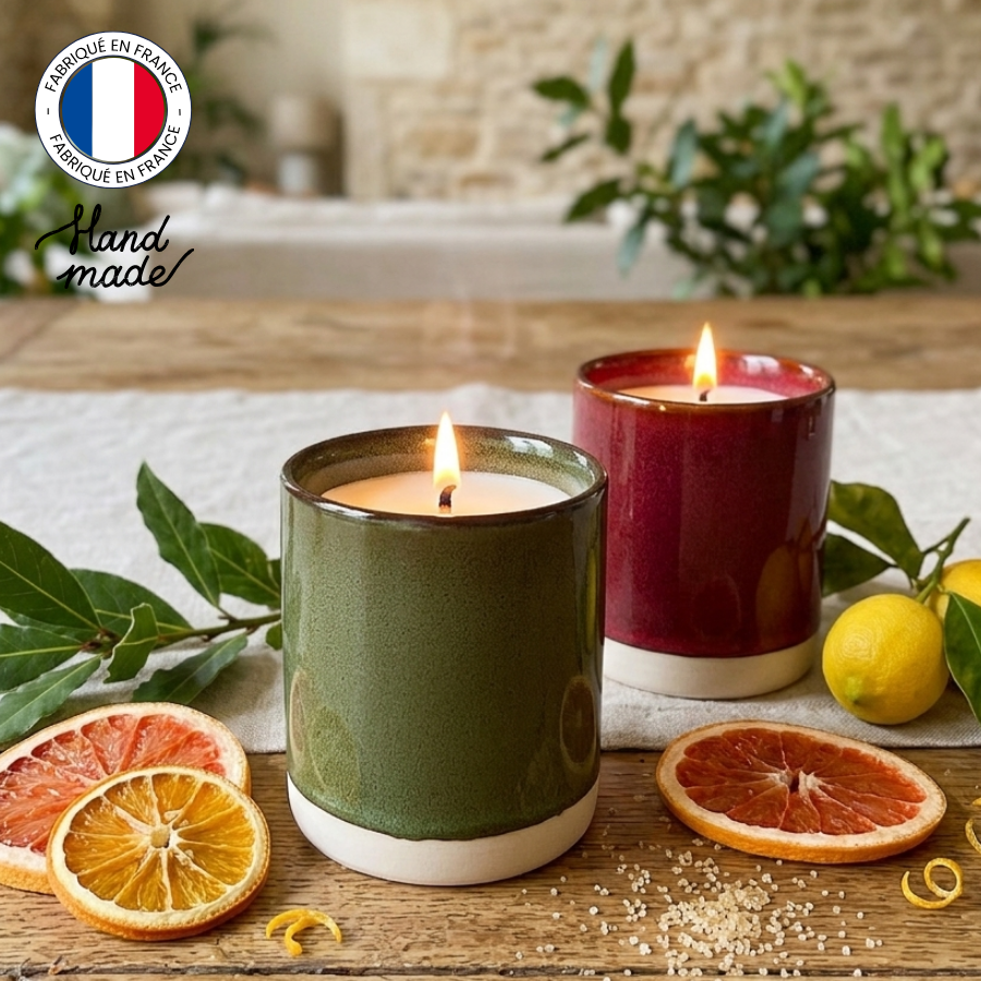 Bougie parfum Agrumes poterie émaillée (4)
