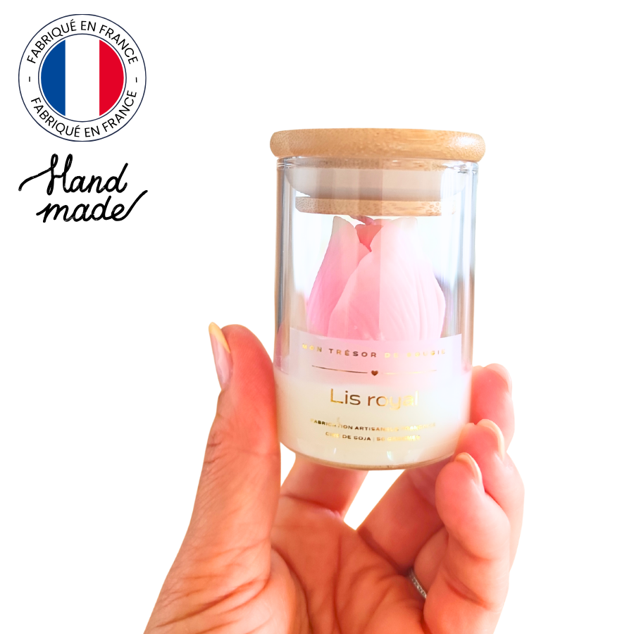 Bougie Lis Royal mini bocal