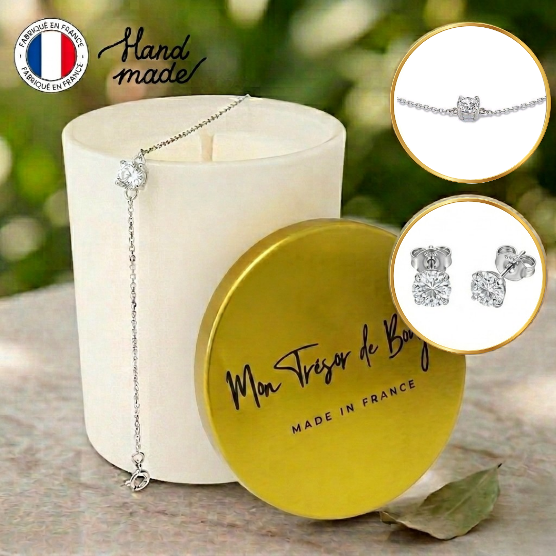 Bougie bijou collection solitaire argent
