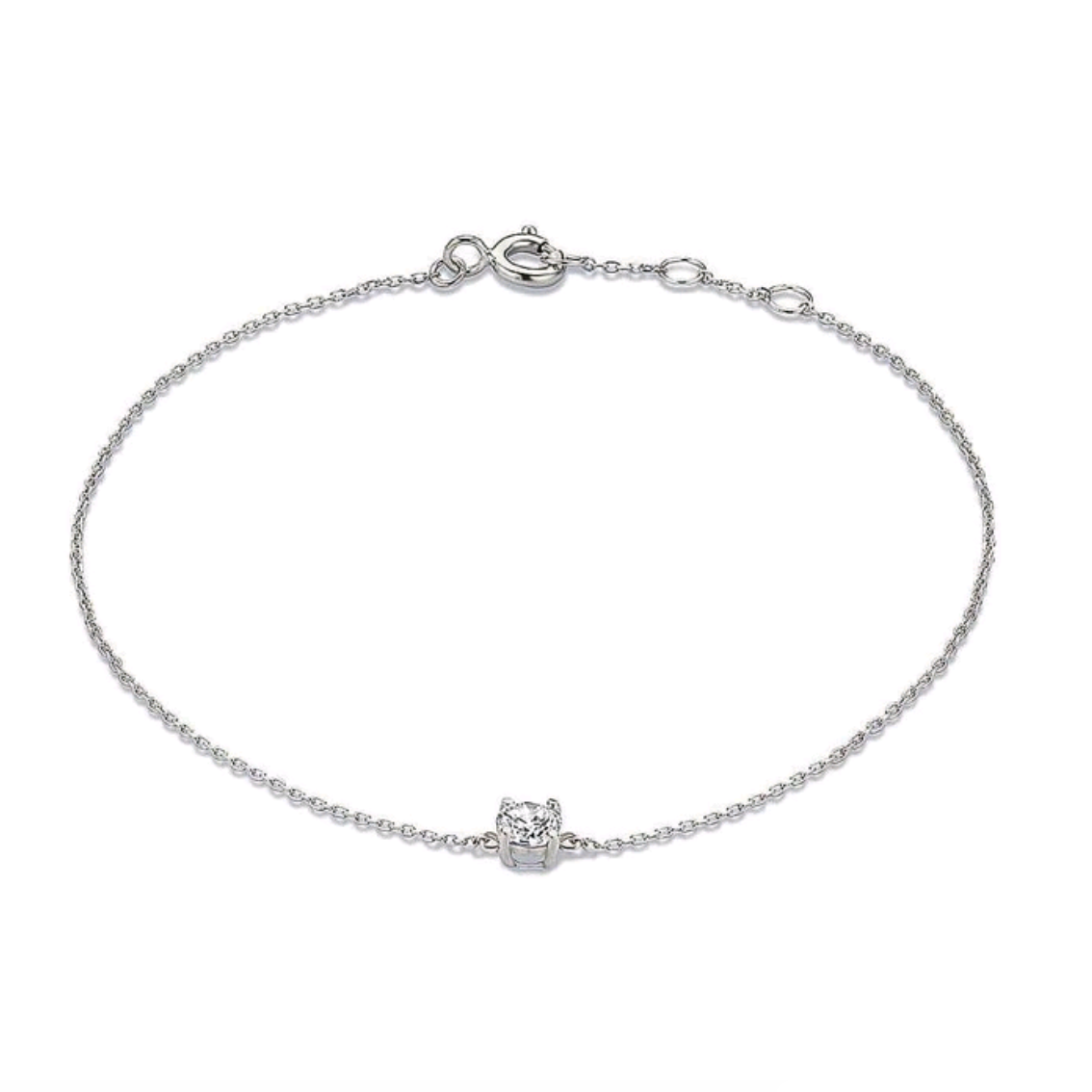 Bracelet solitaire argent