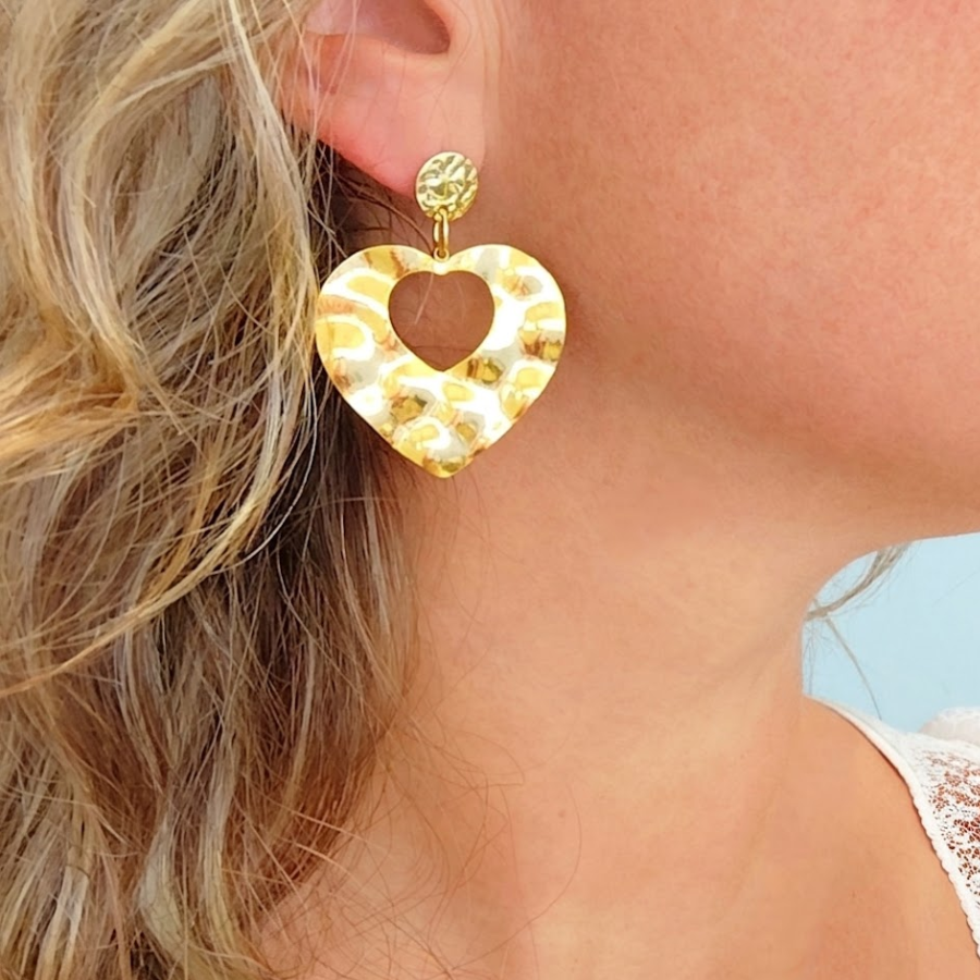 Boucles doreilles coeur en acier inoxydable (1)
