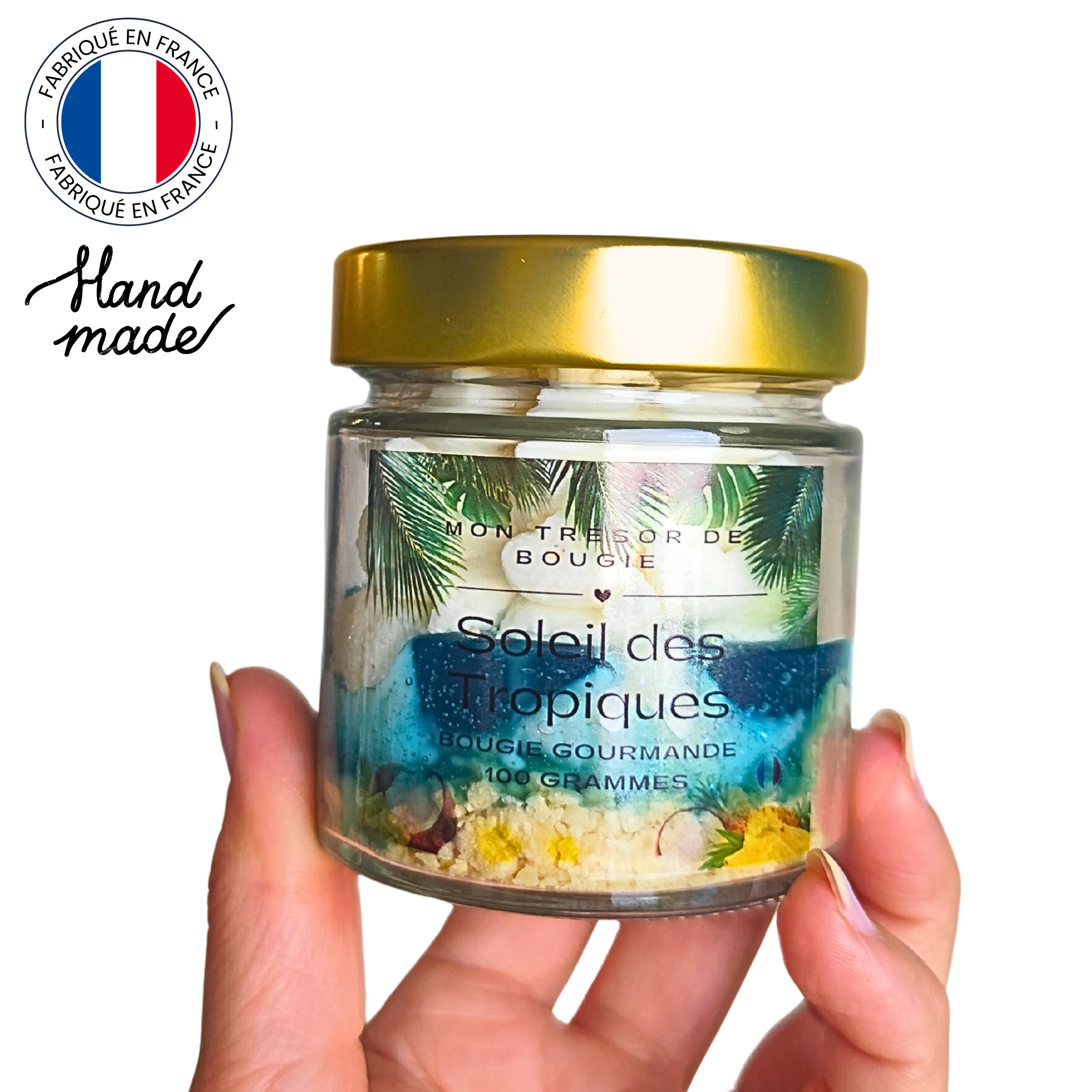 Bougie chantilly - Bougie Gourmande parfum Soleil des Tropiques (2)