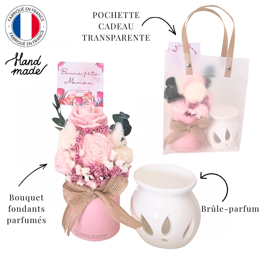 Coffret fondants - Bouquet fleurs en cire de soja - Fondants parfumés ()