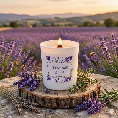 PROVENCE - Bougie parfumée artisanale à la cire de soja - Lavande (1)