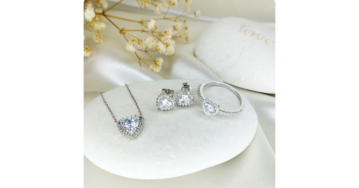 Collier Boucles D'oreilles Parure De Bijoux Zolkamery Argent 925 Avec Zirconium - Collier Et Boucles D'Oreilles - Style Torsadé Bijoux Zircon Cubique