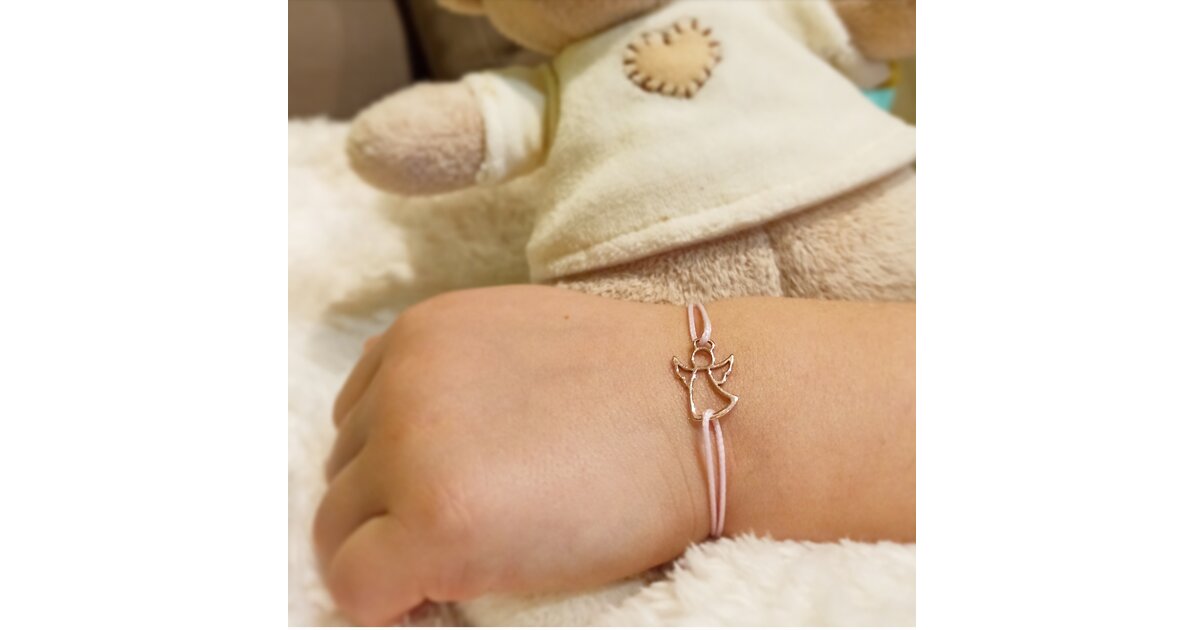 Bracelet Argent 925 « Mon Ange » Avec Cordon Bleu - Neuf Avec étiquettes