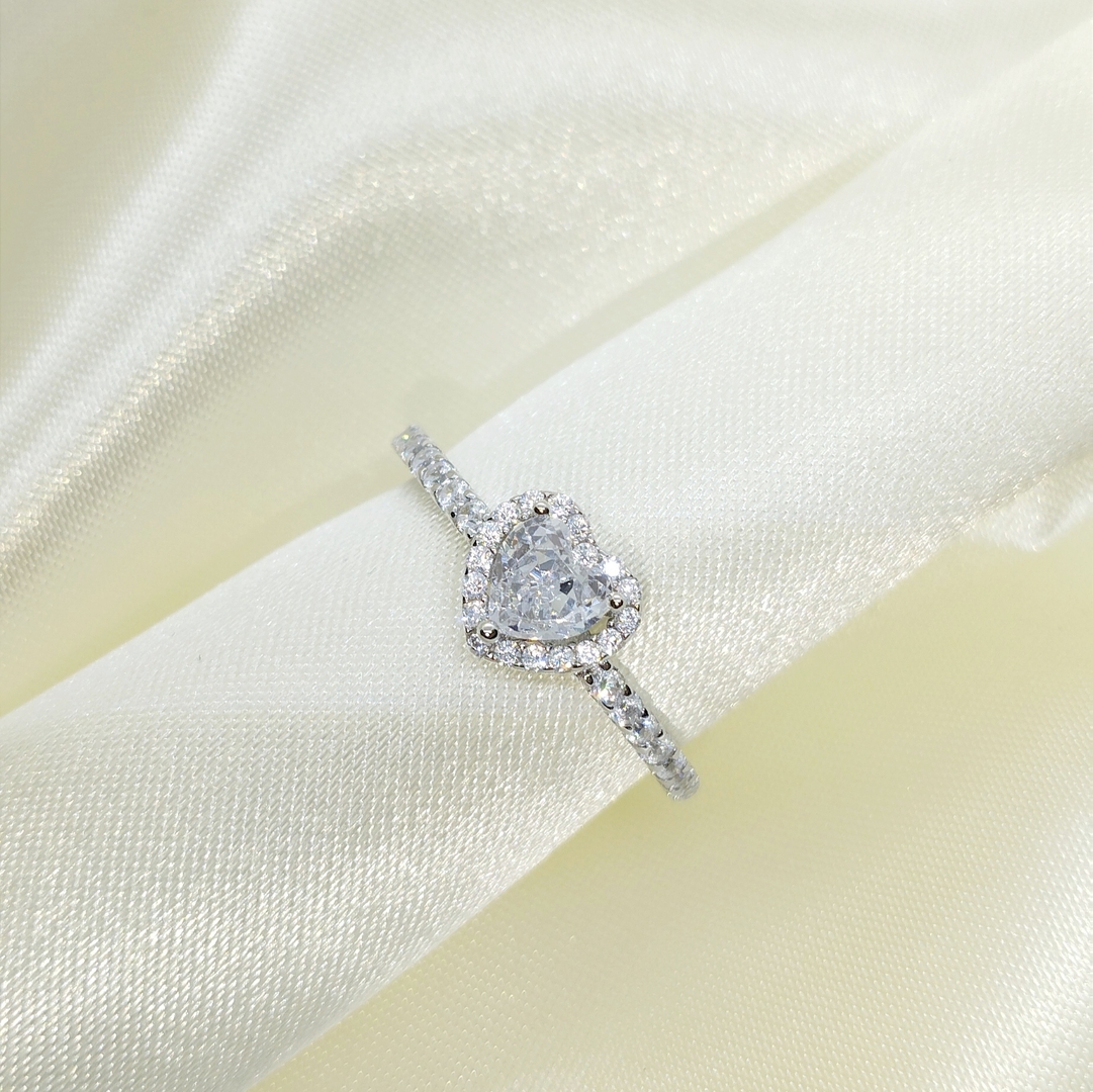 Bague En Argent 925 Avec Zircons - Taille 52, Style élégant Et Brillant