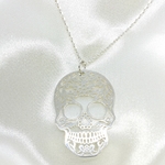 collier tete de mort mexicaine argent (3)