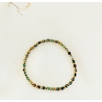 Bracelet turquoise africaine et hématites (4)