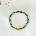 Bracelet turquoise africaine et hématites (6)