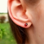 Boucles d'oreilles Coccinelles 9 carats (3)