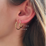 creoles 15mm et 20mm argent plaqué or 2