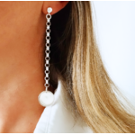 boucle d'oreille chaine et médaille
