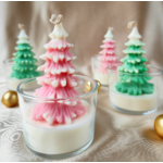 Bougie sapin de noel dans verre
