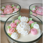 Bougie vase rond fleuri (4)