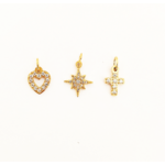 coeur, croix et étoile pour collier acier inoxydable personnalisable prénom