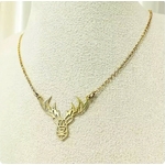 Collier tête de cerf or (1)