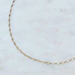 collier maille grains de café extra plat acier inoxydable