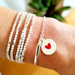 bracelet Demi jonc coeur argent 925