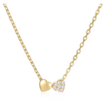 Collier coeur argent 925 doré à lor fin