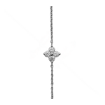 bracelet fleur argent