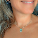 Collier tete de mort en argent 925