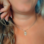 Collier pendentif tête de mort PM rhodié