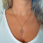 collier ethnique argent plaqué or rose