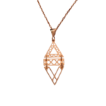 Collier ethnique argent plaqué or rose