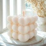 bougie bloc de coeurs cire naturelle 4
