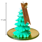 bougie sapin de noel cire dolive 11 cm