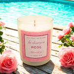 Bougie parfumée à la rose (2)