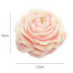 Bougie forme Pivoine rose et blanche
