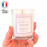 Bougie artisanale parfumée à la fleur de coton