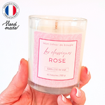 Bougie artisanale parfumée à la rose