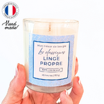 Bougie artisanale parfumée au linge propre
