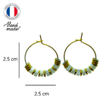 Créoles acier inoxydable pierres semi précieuses nacre (1)