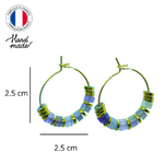 Créoles acier inoxydable pierres semi précieuses Améthyste (1)