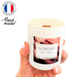 LA HAVANE Bougie parfumée artisanale à la cire de soja - Fumé boisé et élégant (4)
