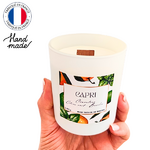 CAPRI Bougie parfumée artisanale à la cire de soja - Clémentine citron vert basilic (3)
