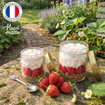 Bougie chantilly - Bougie Gourmande parfum fraise présentation