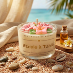 Bougie Escale à tahiti parfum monoï cire de soja parfum de Grasse sans CMR
