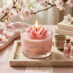 Bougie Sakura parfum fleurs de cerisier cire de soja parfum de Grasse sans CMR